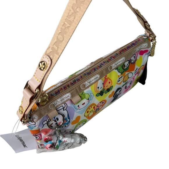 Tokidoki LeSportsac Mini Tote Bag L’Amore Print w/ Qee Keychain Retired NWT HTF - Picture 6 of 16